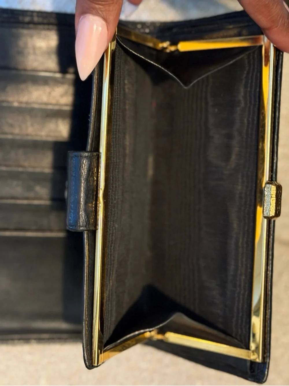 CHANEL Black Quilted Leather Wallet only with Gold CC - Picture 3 of 3
